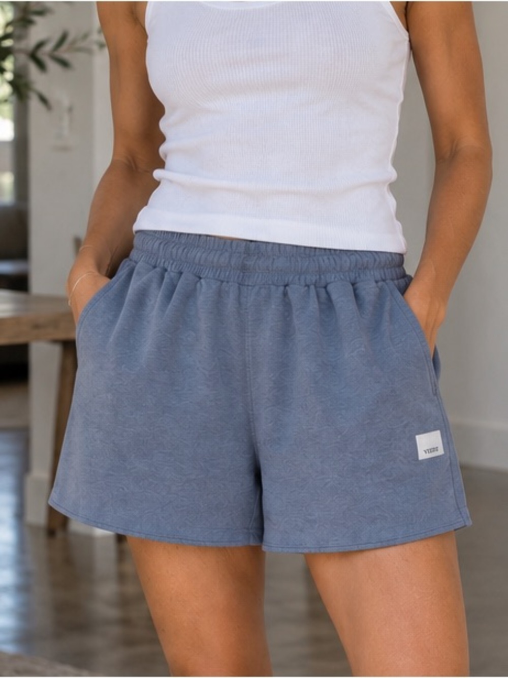 Vuori Boyfriend Shorts DreamKnit Blue Heather XS VW3007